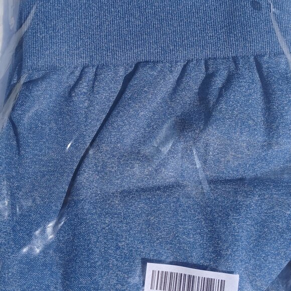 Seamless Leggings Smile Contour High Waist Workout Gym Yoga Pants Dark Blue NWT - Picture 8 of 9